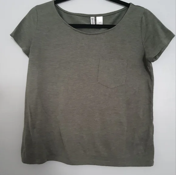Divided Olive Green Basic T Shirt Top - Picture 3 of 4